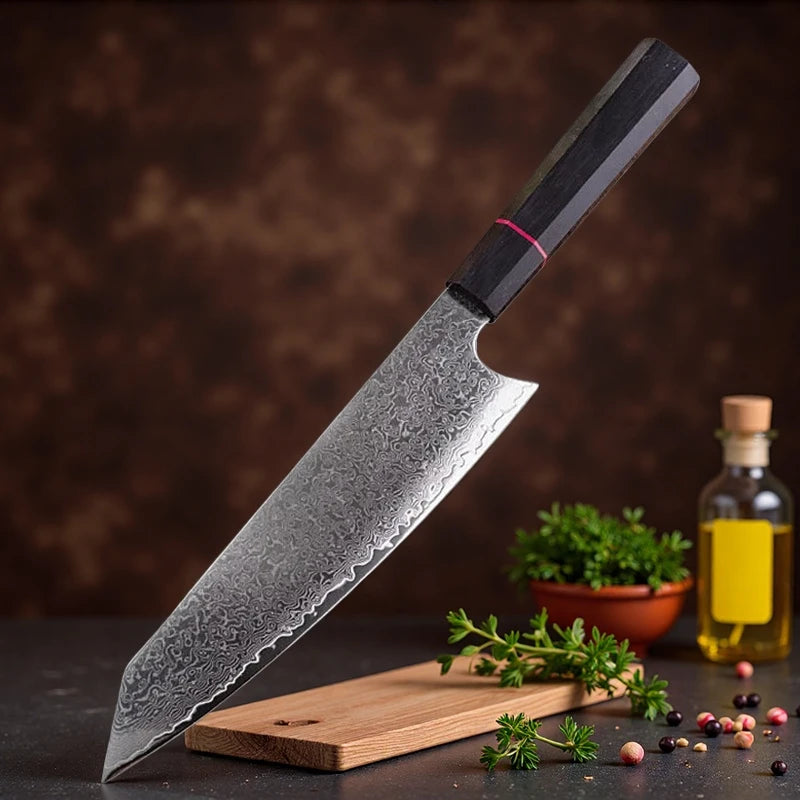 8" Damascus Steel Chef Knife – 67-Layer VG10 G10 Handle Damascus Chef Knife Axl