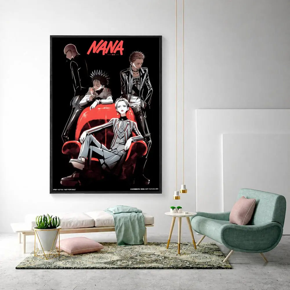 Anime NANA HD Poster – Waterproof Sticky Wall Art Decor Anime Wall Poster Axl White9 40X50cmNoframe
