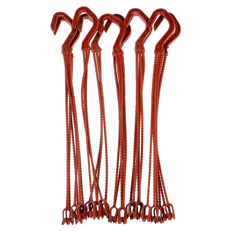 10-Pack 36cm Plant Hanger Hooks for Flower Pots & Baskets Plant Hanger Hooks Axl Wine red