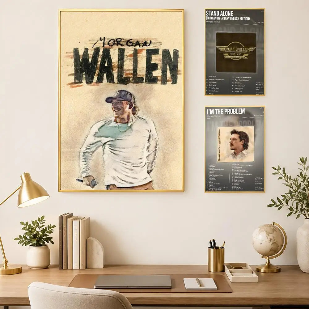 Morgan Wallen HD Wall Art Poster – Self-Stick Waterproof Decor Wall Art Poster Axl