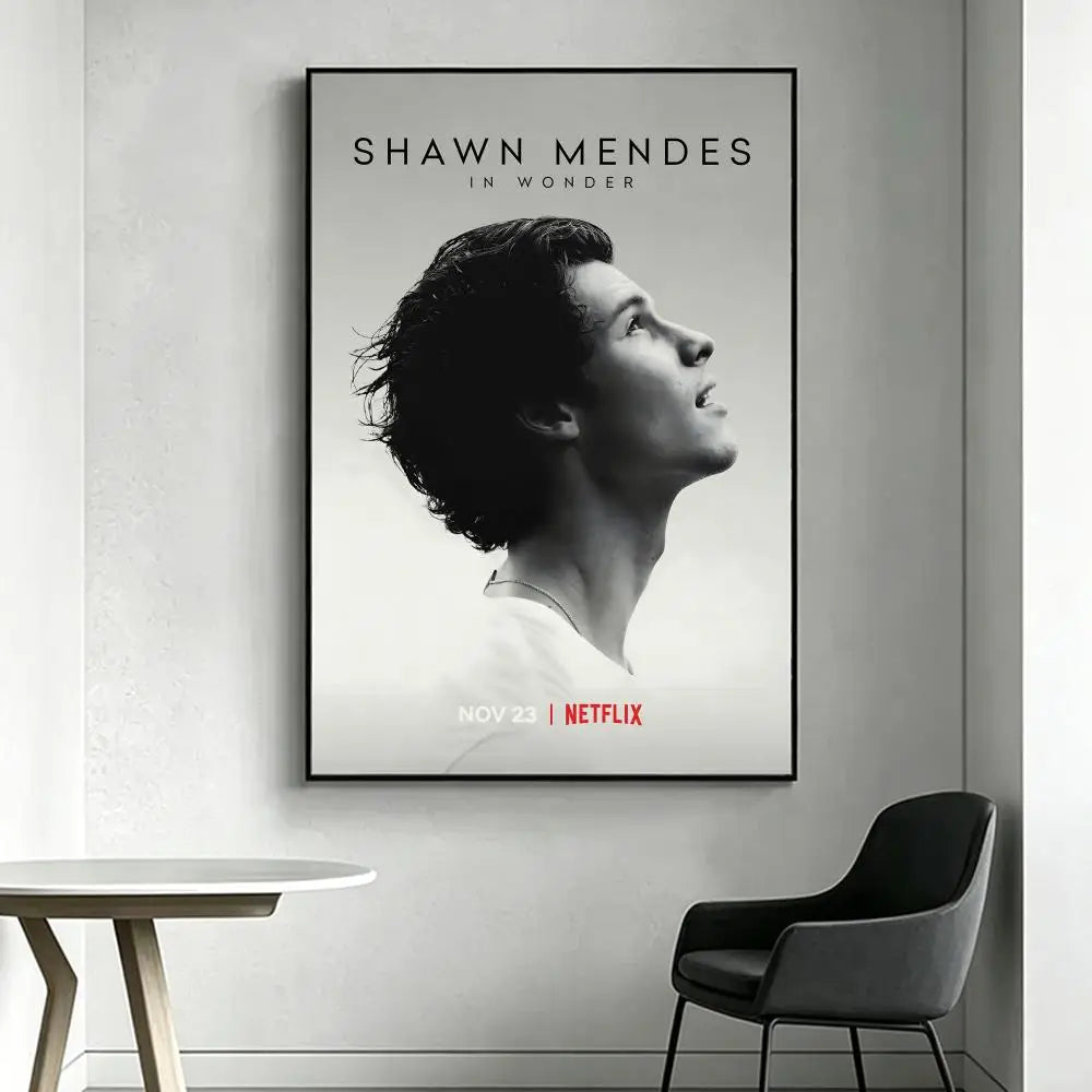 Shawn Mendes HD Poster – Waterproof Sticky Wall Art Decor Wall Art Poster Axl White2 40X50cmNoframe