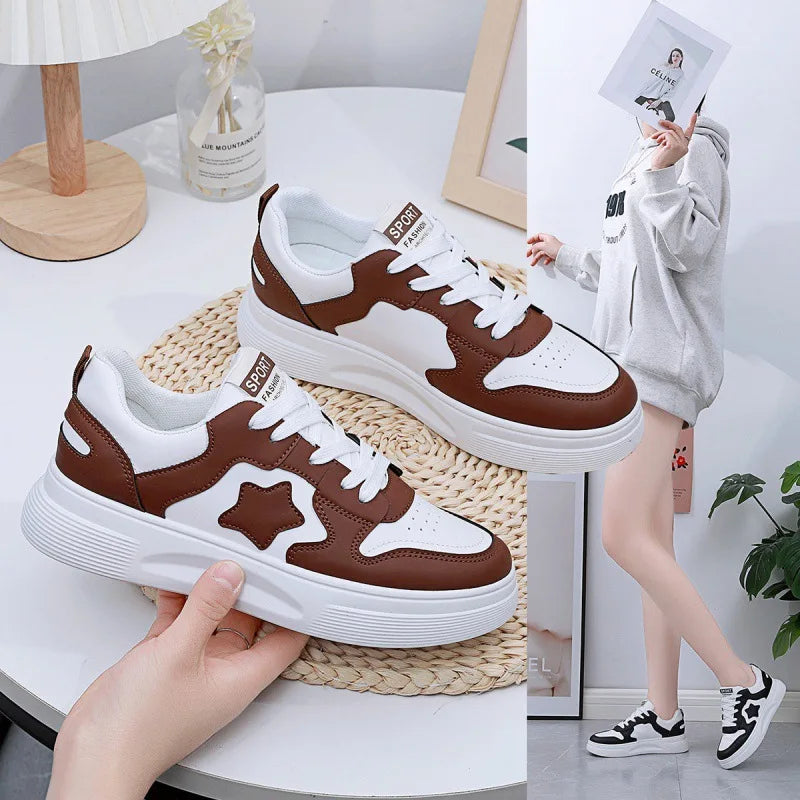 Women's Breathable Mesh Flat Sneakers – Lace-Up Casual Shoes Women's Sneakers Axl