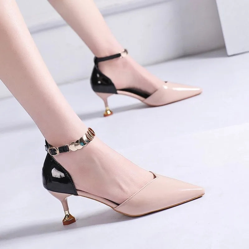 Women's Stiletto Heels – Pointed Toe Buckle Strap Slingback Pumps Stiletto Heels Axl