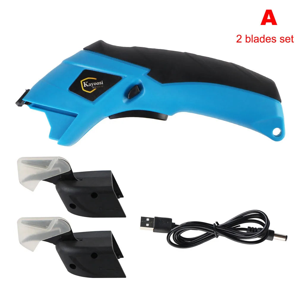 Wireless Electric Scissors – Tungsten Blade, 10,000 RPM Electric Scissors Axl 2 Blads Set