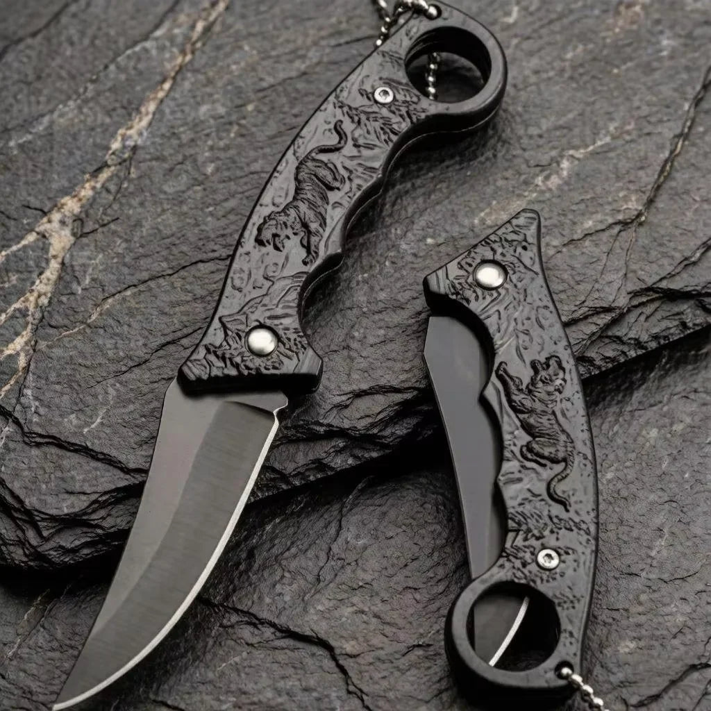 Folding Pocket Knife Tiger Handle – EDC Camping & Hiking Blade Folding Pocket Knife Axl 1pcs