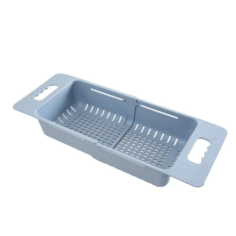 Adjustable Sink Drain Basket – Extendable Colander & Drying Rack Sink Drain Basket Axl Blue