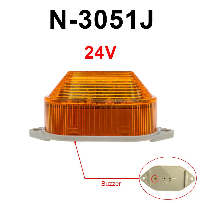 TB40 LED Buzzer Strobe Warning Light 12V 24V 220V IP44 Strobe Warning Light Axl Yellow-24V-Buzzer