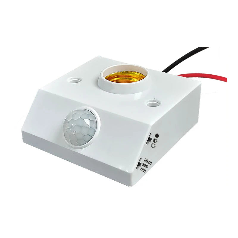 E27 PIR Motion Sensor Lamp Holder – Auto IR Socket AC85-265V Motion Sensor Socket Axl