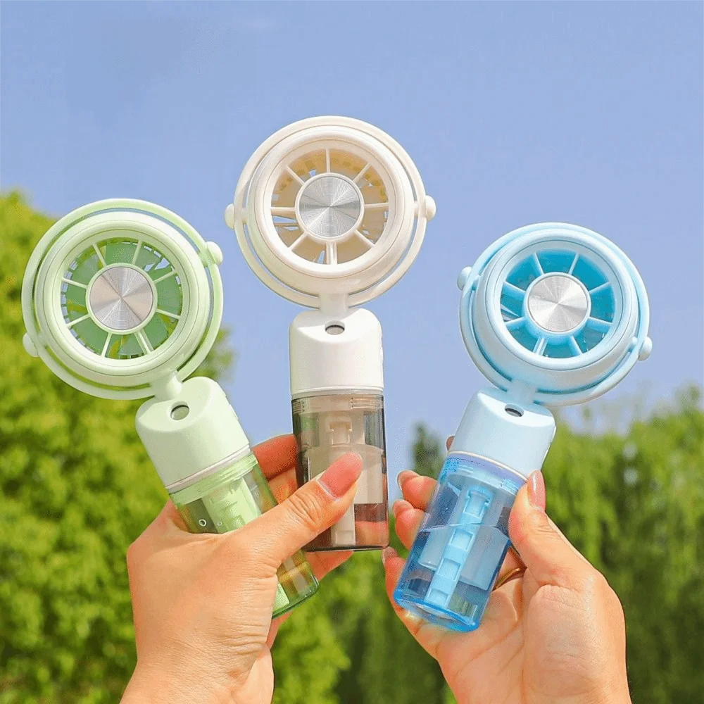 Rechargeable Mini Handheld Mist Spray Fan | USB 300mAh Handheld Mist Fan Axl