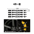 4Pcs Racing Sport Alloy Wheel Stickers | Car DIY Decals Wheel Decal Stickers Axl Black