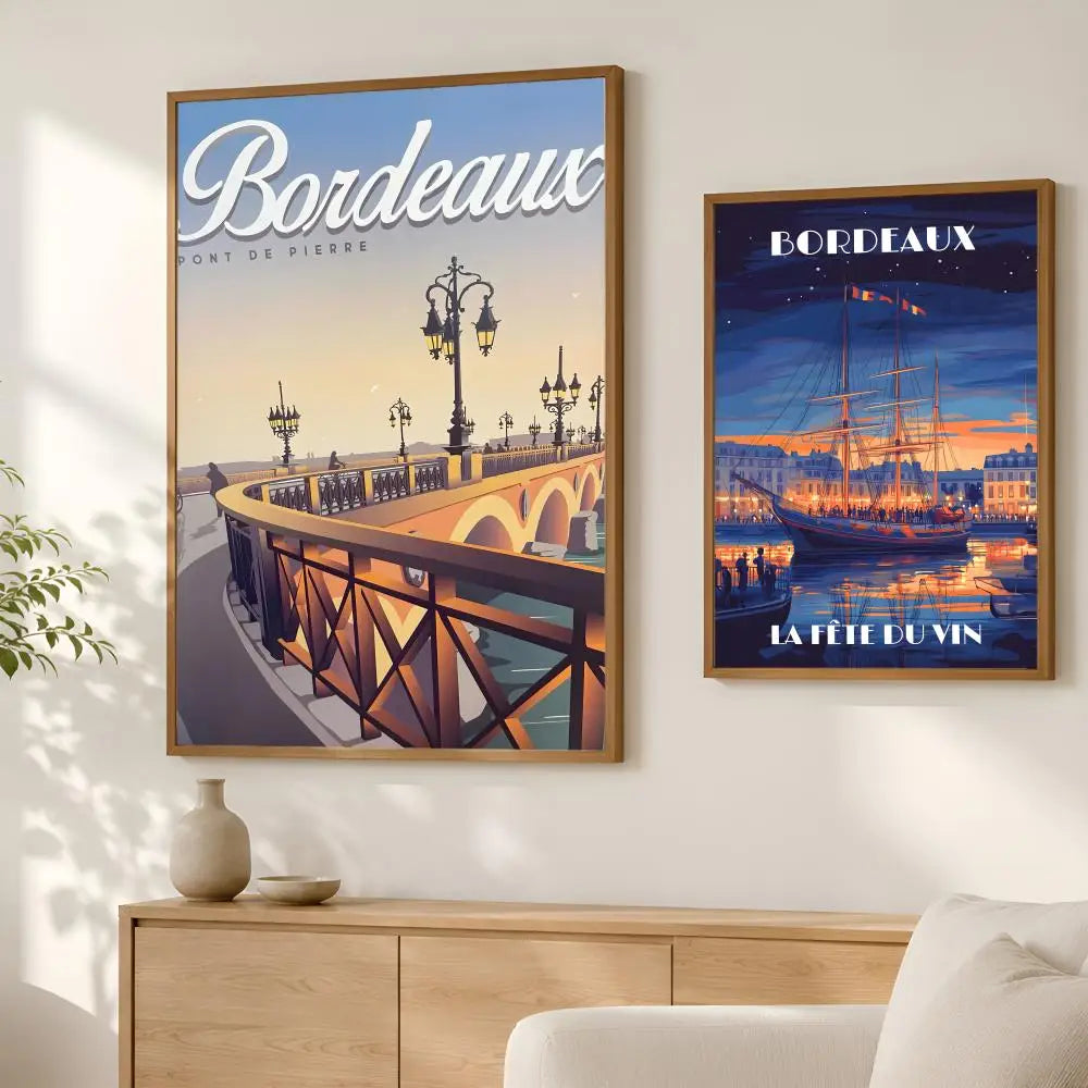 Bordeaux Wine Wall Poster – Self-Stick Waterproof HD Art Decor Wall Art Poster Axl