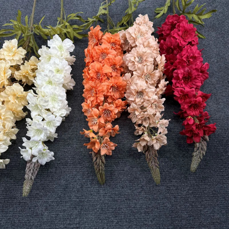 5-Pack Artificial Delphinium Flower Branches 108cm Silk Larkspur Artificial Flower Branches Axl
