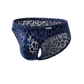 Men's Ice Silk Sheer Briefs – Low Waist Leopard Print Underwear Men's Briefs Axl Blue 2XL