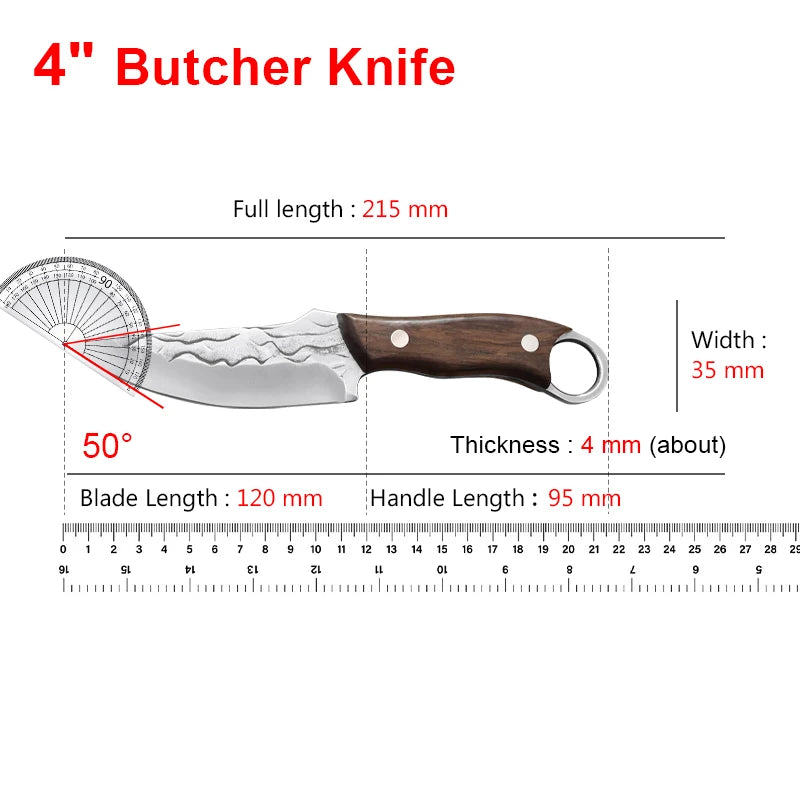 InLeung Boning Knife – Stainless Steel & Wooden Handle Chef Knife Boning Knife Axl