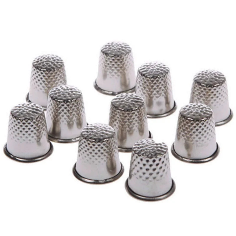 10-Pack Metal Sewing Thimbles – DIY Finger Protector Set Sewing Thimble Set Axl