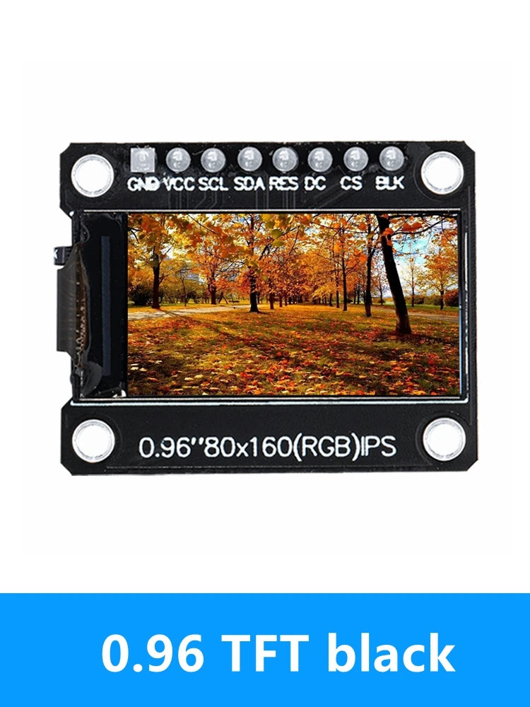 0.96" TFT LCD SPI Display Module ST7735 65K Color for Arduino LCD Display Module Axl 0.96 TFT black 8P