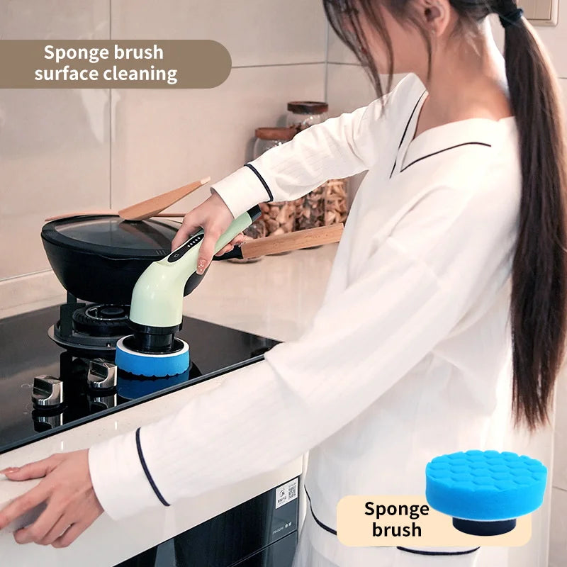 BALASHOV 9-in-1 Electric Spin Scrubber | Kitchen & Bathroom Electric Spin Scrubber Axl