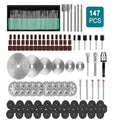 147-Pc Variable Speed Rotary Tool Kit – Grind, Polish & Engrave Rotary Tool Kit Axl WHITE