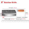 InLeung Damascus Cleaver Knife – Sharp Wood Handle Chef Knife Kitchen Cleaver Knife Axl Cleaver Knife