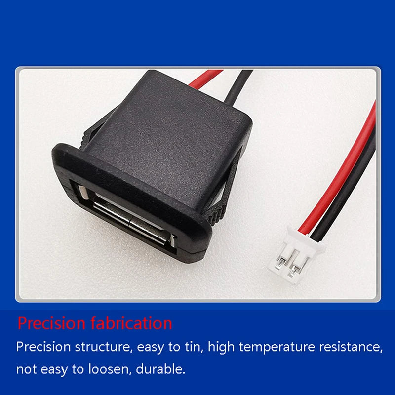 USB 2.0 Female Charging Port Connector with Cable & Jack USB Port Connector Axl