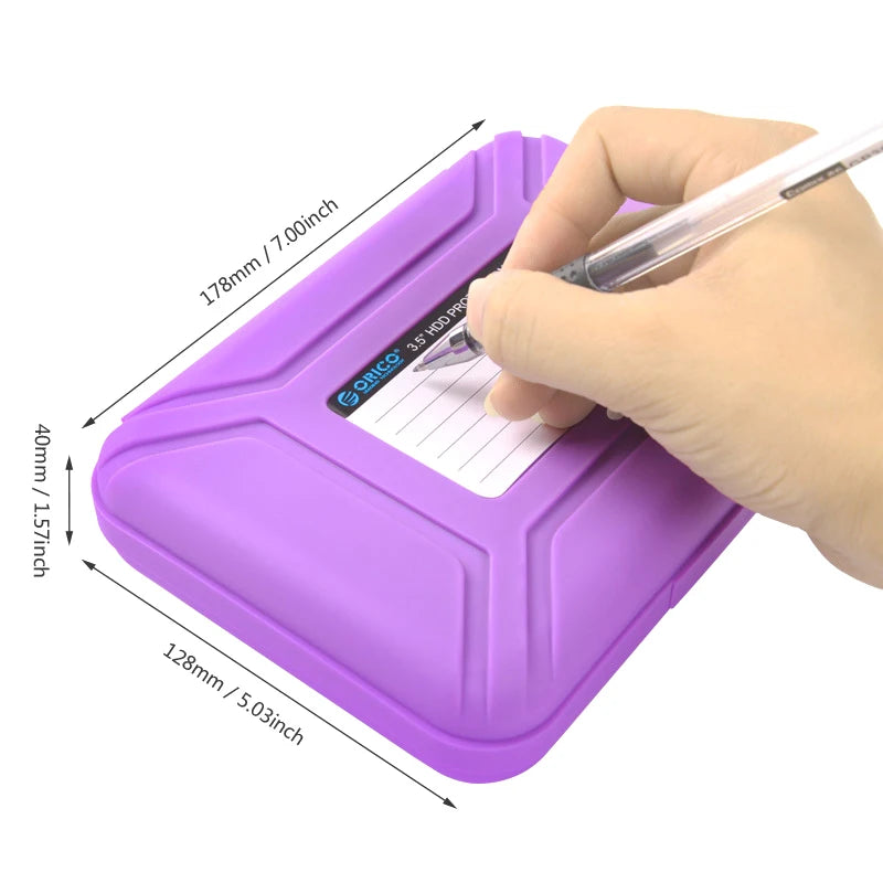 3.5 Inch HDD Protective Case – Shockproof & Dustproof Storage Box HDD Storage Case Axl