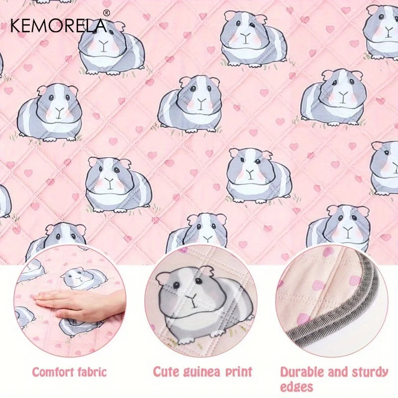 Washable Pet Pee Pads – Pink Hamster Print Non-Slip Mat 1/2 PCS Pet Pee Pad Mat Axl