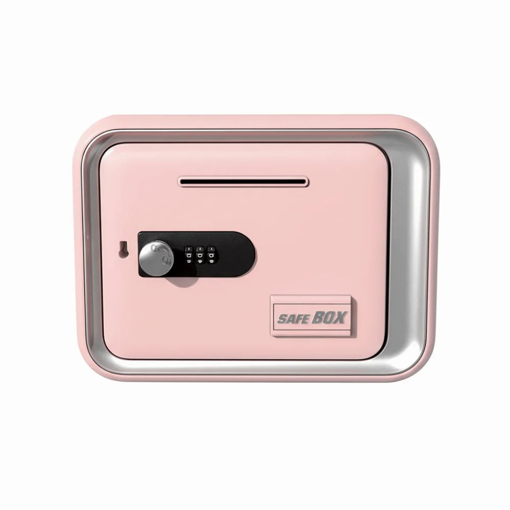Password Lock Piggy Bank Mini Safe Box – Kids Coin & Bill Slot Kids Piggy Bank Safe Axl Pink
