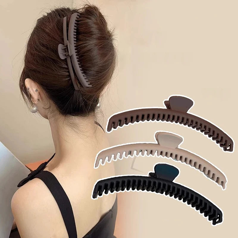 Matte Hair Claw Clips – Extra Large Double Row Teeth Non-Slip Hair Claw Clip Axl