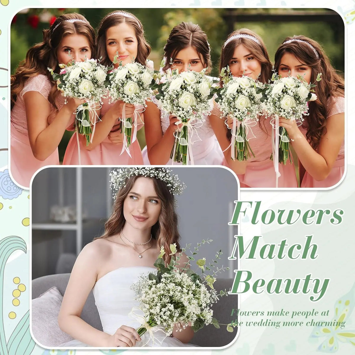 30-Pc Artificial Flower Stem Set – Wedding & Home Décor Artificial Flower Set Axl