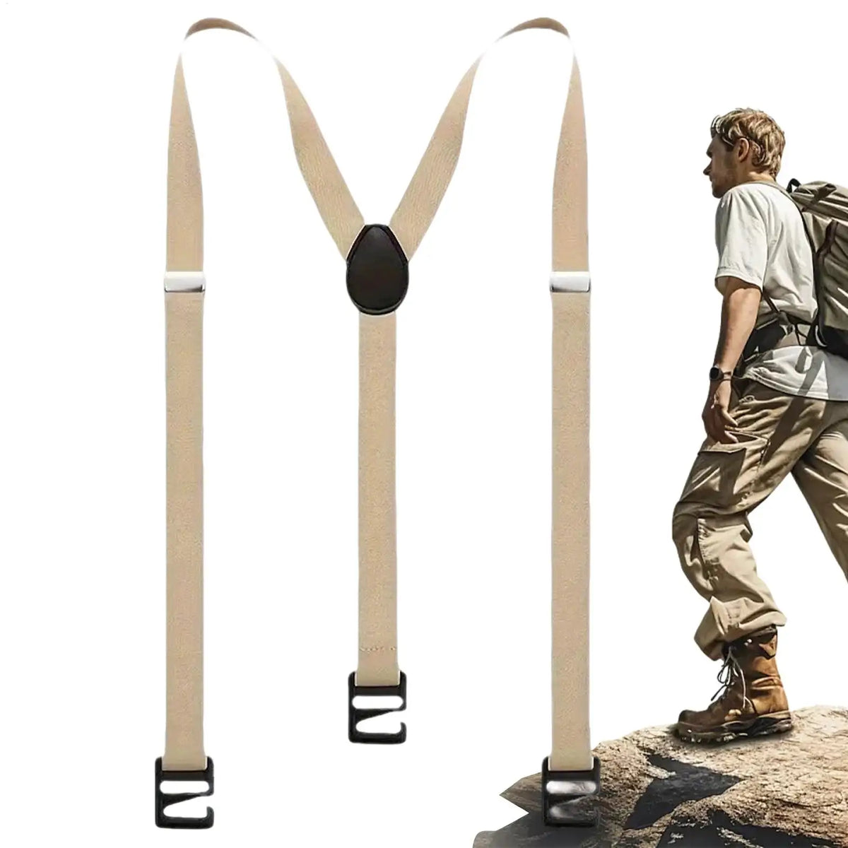 Men's Y-Back Invisible Suspenders – Adjustable Heavy Duty Suspenders Axl