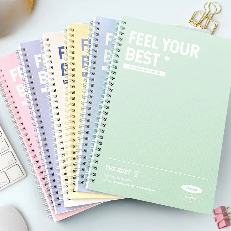 6-Pack Hardcover Spiral Notebooks – Lined Tear-Out Pages Spiral Notebook Set Axl