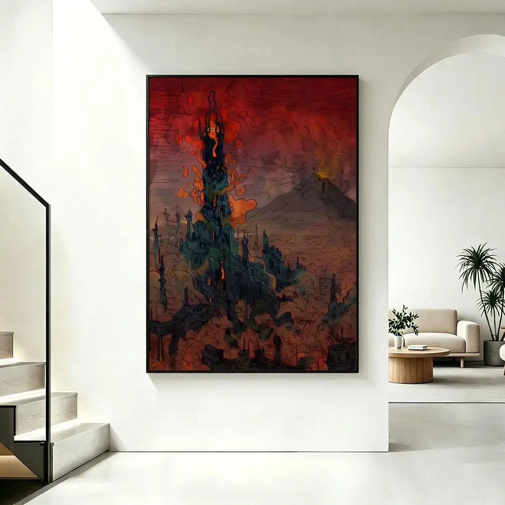 Tolkien Landscape HD Art Poster – Waterproof Sticky Wall Decor Wall Art Poster Axl