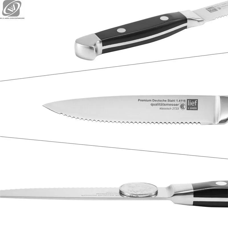 Steak Knife & Fork Set 4/6/8 Pc – German Steel Polished Handles Steak Knife Set Axl