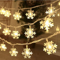 Snowflake LED Christmas Garland Hanging Tree Ornaments Christmas Ornaments Axl warm color snowflake 6M 40LED