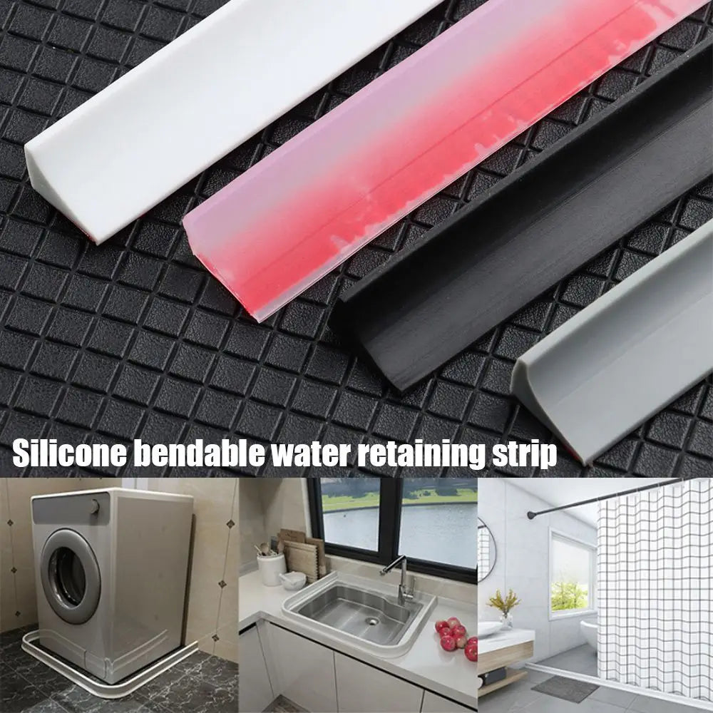 Self-Adhesive Silicone Shower Water Stopper & Barrier Strip Shower Water Barrier Axl