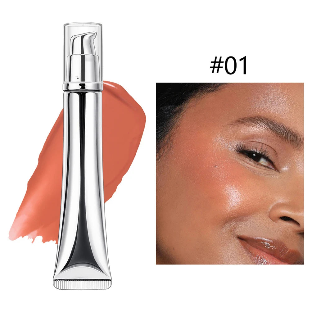 Vegan Liquid Blush Private Label Custom Logo Silver Tube Liquid Blush Axl 01 100pcs with logo