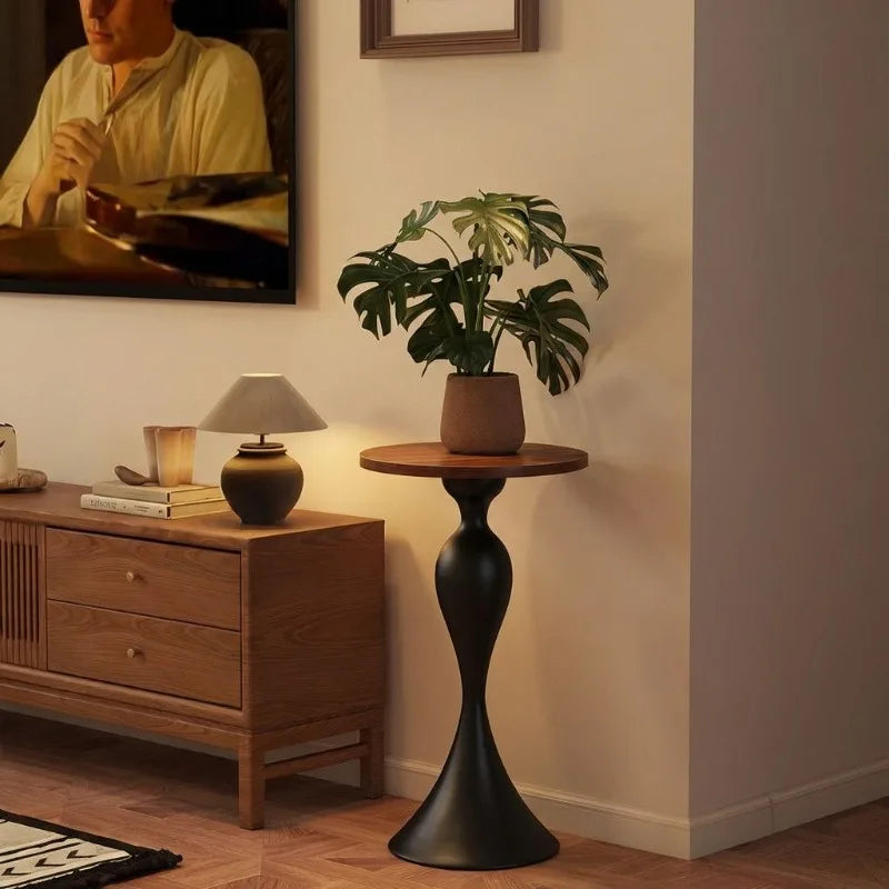 Round Modern Side Table – Minimalist Metal Coffee Table Round Side Table Axl