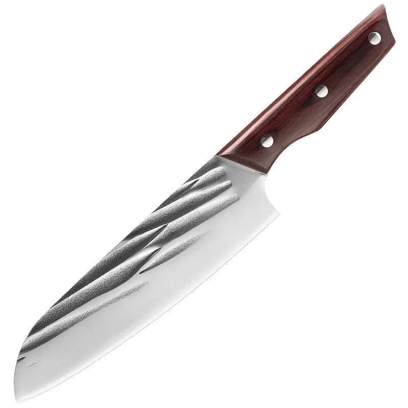 7.5" Hand-Forged Santoku Knife – High-Carbon Steel Chef Knife Santoku Chef Knife Axl KNIVES