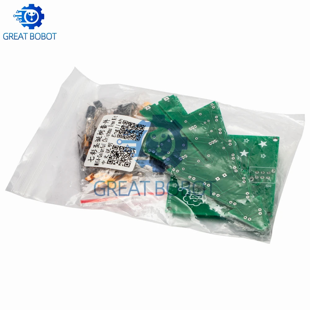 3D Christmas Tree LED DIY Kit – Flashing Red Green Yellow LEDs LED DIY Electronics Kit Axl