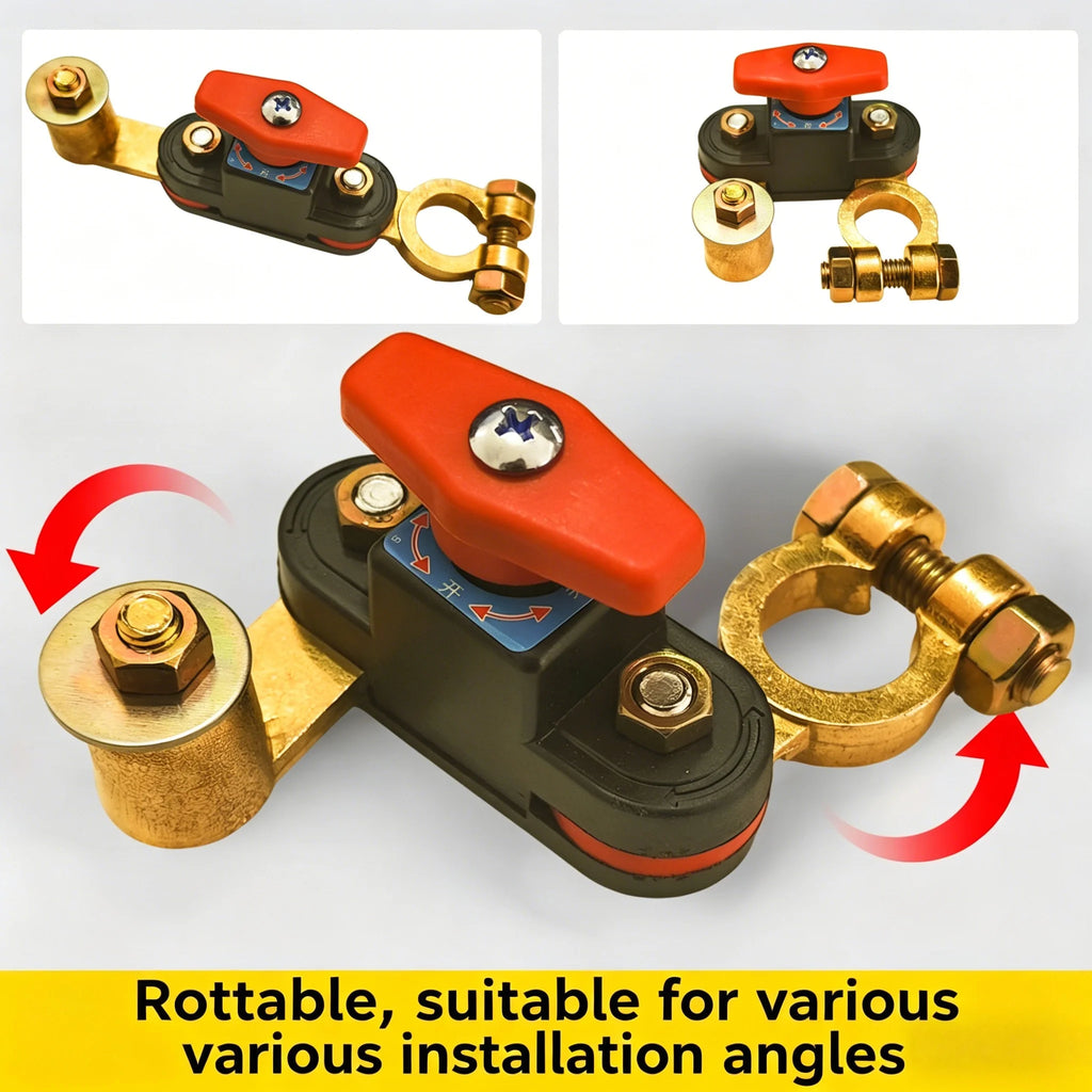 Car Battery Cut-Off Switch 12V/24V – Universal Disconnect Battery Disconnect Switch Axl