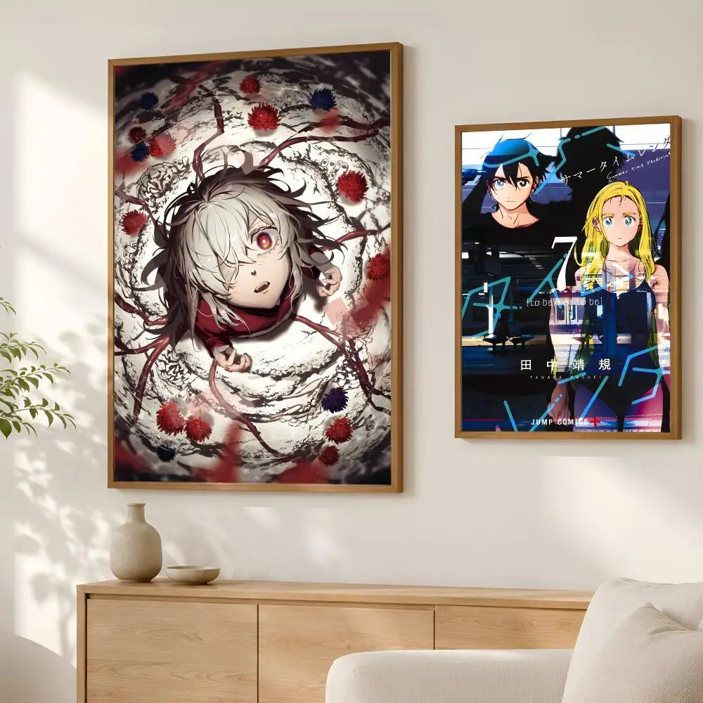 Summer Time Rendering Anime Poster – Self-Stick HD Wall Art Anime Wall Poster Axl