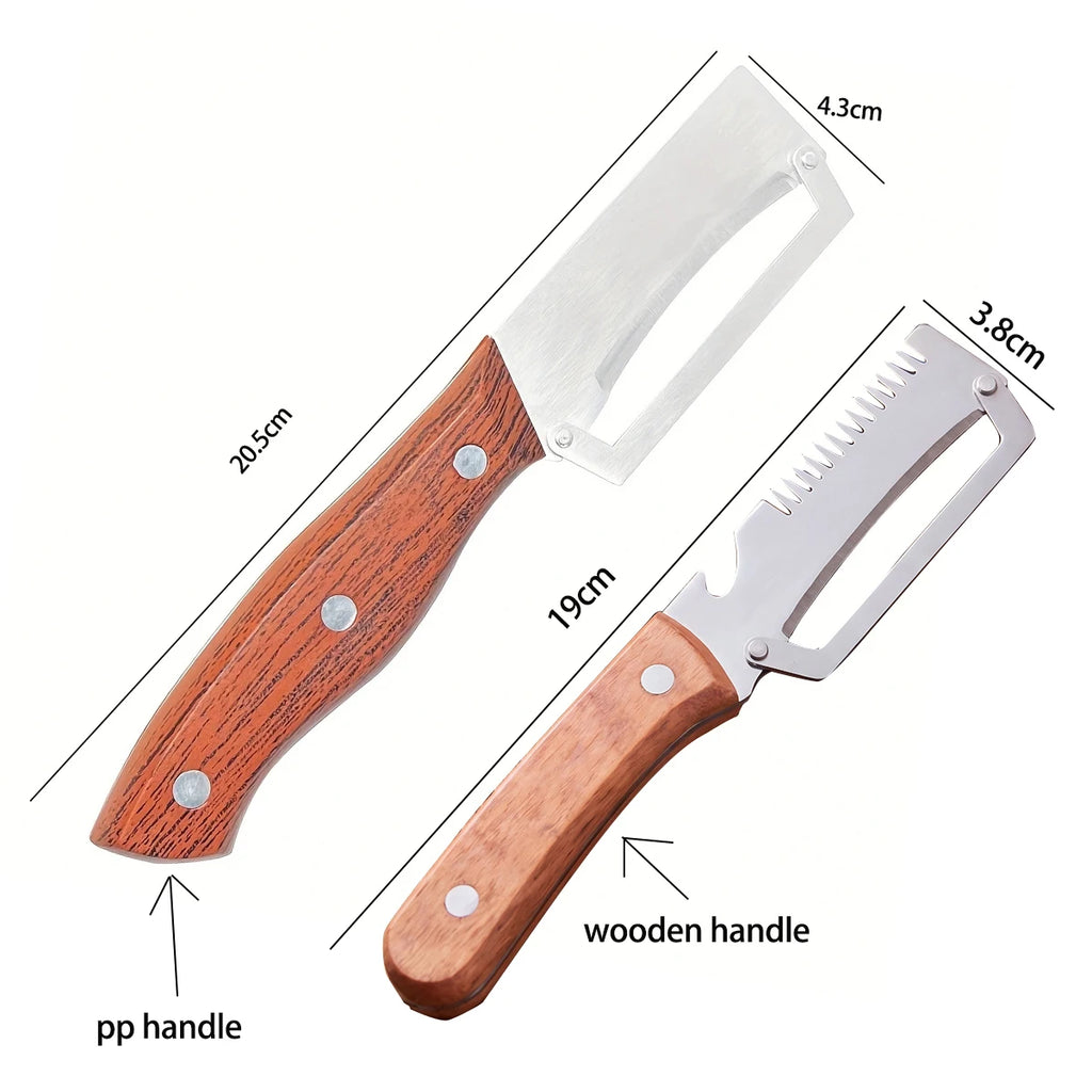 Stainless Steel Peeler with Wooden Handle | Fruit & Veg Vegetable Peeler Axl