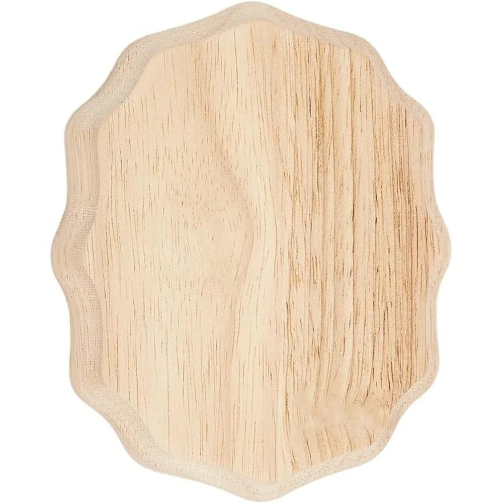 Unfinished Shield Wood Plaque 6x5" | DIY Oak Craft Base Wood Craft Plaque Axl