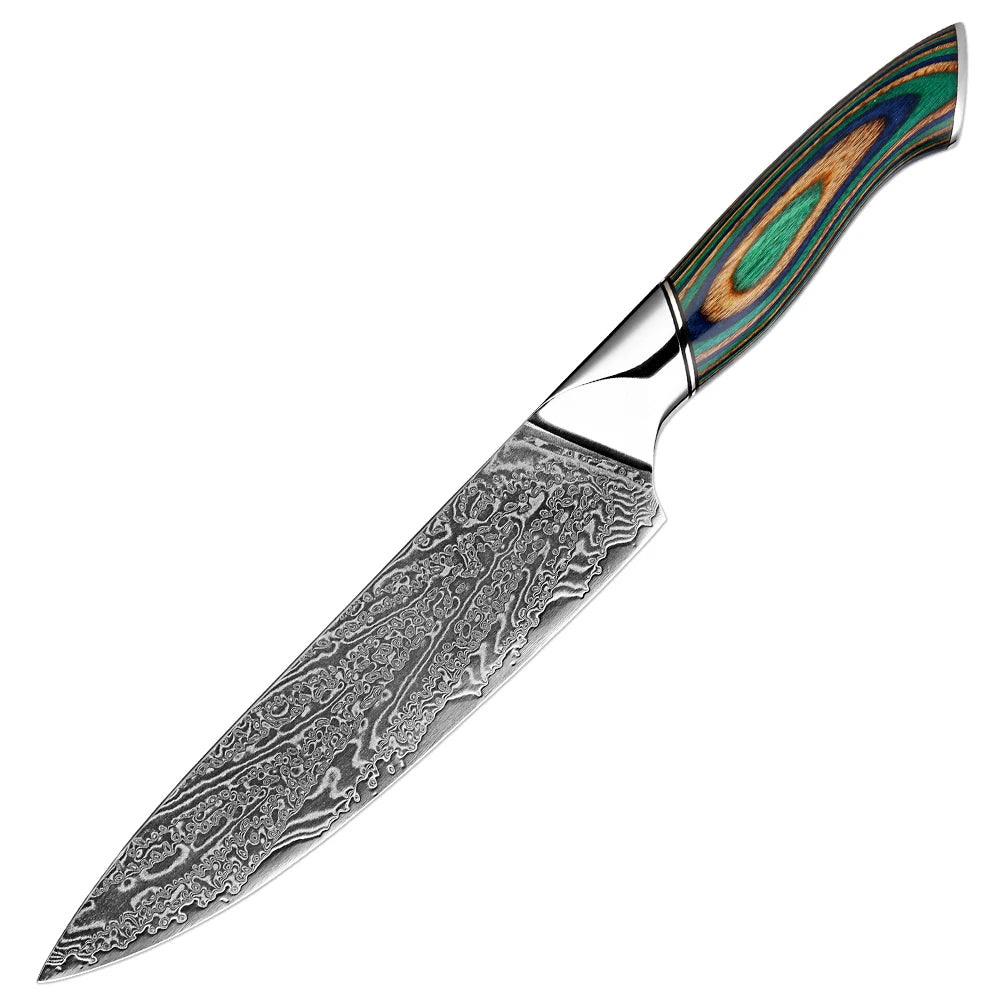 Damascus Steel Knife Set | VG-10 Japanese Chef Knives Damascus Knife Set Axl Chef Knife