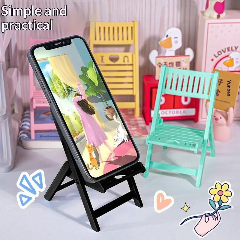 Mini Beach Chair Phone Stand – Foldable Desktop Tablet Holder Phone Stand Axl