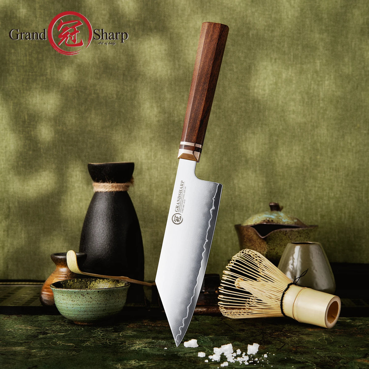 Grandsharp 5.5" Bunka Knife – ZDP-189 Steel & Wood Handle Bunka Kitchen Knife Axl