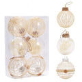 6-Pack Transparent Christmas Ball Ornaments – 8cm Tree Decor Christmas Ornament Set Axl A