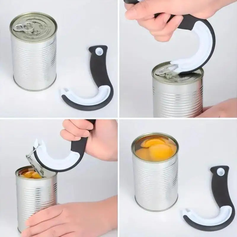 Easy Grip Hook Can Opener – Safe Durable Plastic Kitchen Tool Can Opener Axl