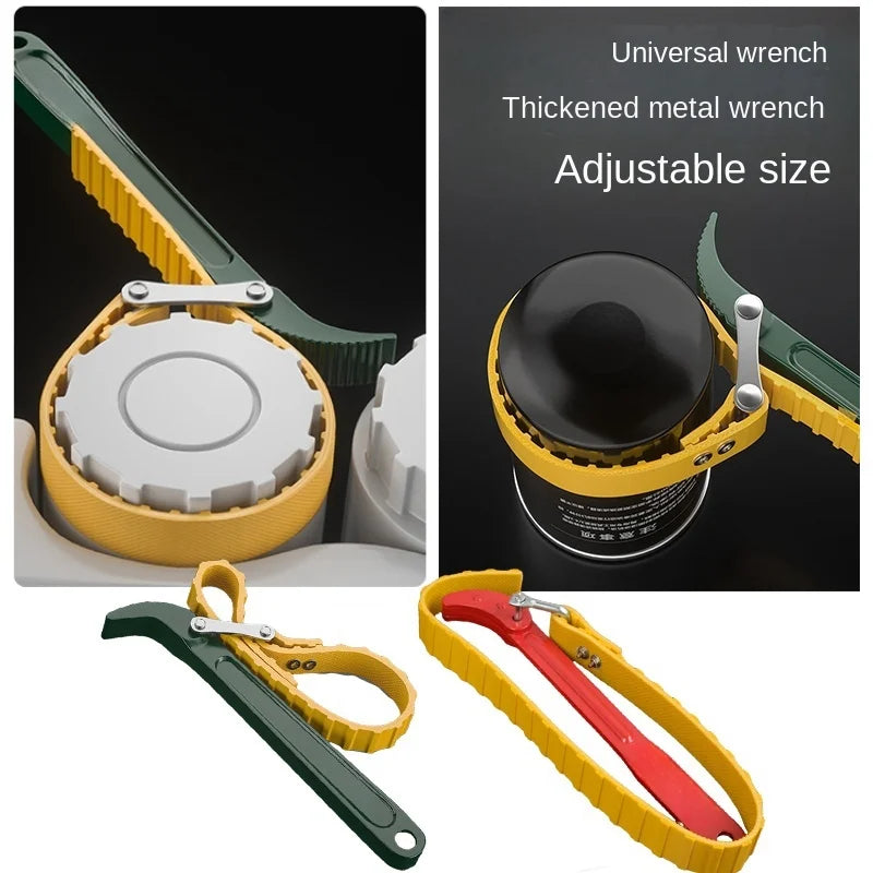 6" Adjustable Belt Wrench Oil Filter Strap Spanner Tool Belt Strap Wrench Axl