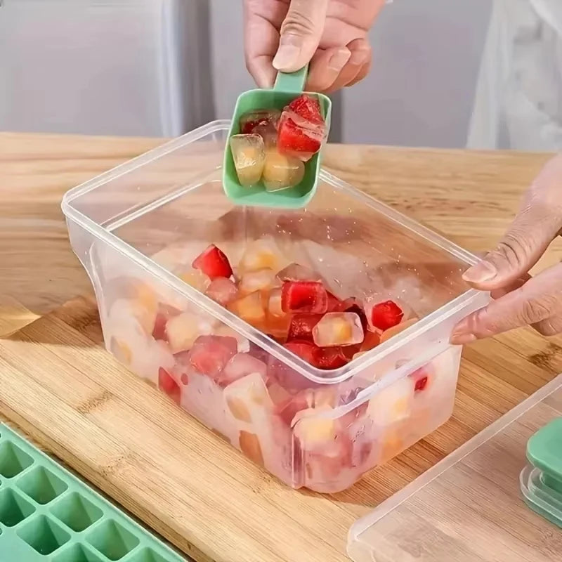 68-Grid Ice Cube Tray with Lid & Storage Box | Easy Release Ice Cube Tray Axl
